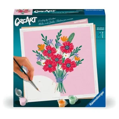 Ravensburger - CreArt pictura pe numere pentru adulti buchet de maci