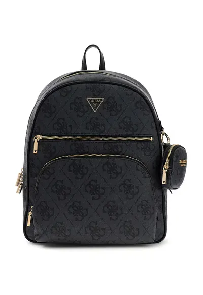 Rucsac cu model monograma si etui detasabil Power Play - Negru