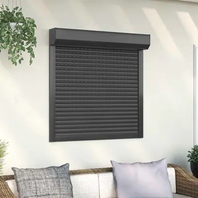 vidaXL Obturator rulant Antracit 100 x 100 cm Aluminiu și Poliuretan