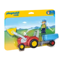 Tractor cu remorca de construit, Playmobil 123, Playmobil PM6964
