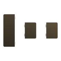 Set de 3 clapete - 1x1/2+2x1/4 pentru Push buton KNX Dynamic Labeling System Design, moca metalica