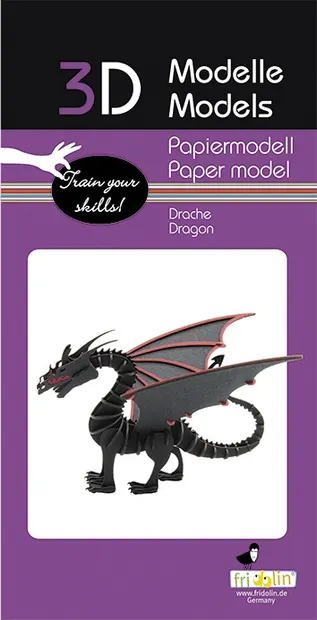 Model 3D din carton pentru asamblare Fridolin - Dragon