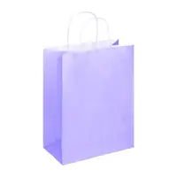 Pungi din Hartie cu Manere, Lila, Interior Alb, 25 x 14 x 30 cm, 100 Bucati