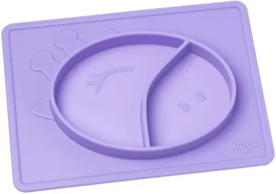 Farfurie Wee Baby - Cu două secțiuni, violet