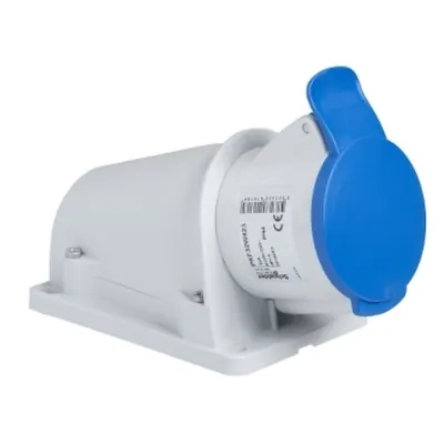 Priza Mureva, surub, Angulara, 16A, 3P + N + E, 200, 250 V Ac, Perete
