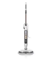 Aparat de curat cu aburi Shark Steam Mop S8201EU automat cu abur si curatare, 2 placute rotative, 3 setari de abur, igienizeaza, indeparteaza petele si murdaria, podelele dure (Alb/Gri)