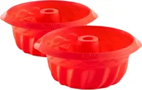 Forme din silicon Lekue – Mini Savarin, 2 bucăți, 15 cm, roșii