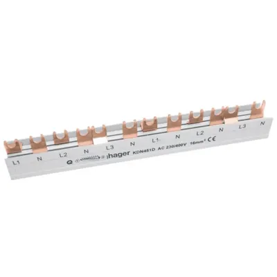 Busbar L1NL2NL3N-L1N-L2N-L3N-L1N 12M 80A furca Hager KDN451D