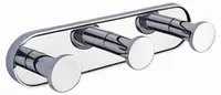 Agățătoare de perete triplă Inter Ceramic - Lusso, 17.2 x 4.15 x 5 cm, Chromе