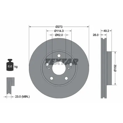 Disc frana TEXTAR 92163703