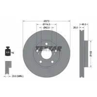 Disc frana TEXTAR 92163703
