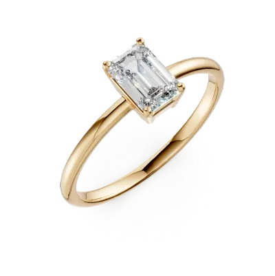 Inel de logodna din aur galben cu zirconia solitaire