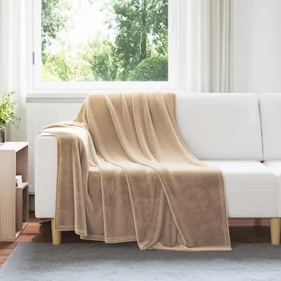 vidaXL Pătură Culoare Cămilă 150 x 200 cm 0.78 kg Molton