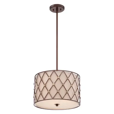 Lampa suspendata Brown Lattice 3 Light Medium Pendant
