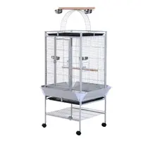 Voliera pentru Pasari PawHut cu Roti Inaltime 160cm Tavi pentru Alimente si Stinghii | Aosom Romania