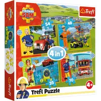 Puzzle Trefl 4 in 1 - Viteazul pompier Sam