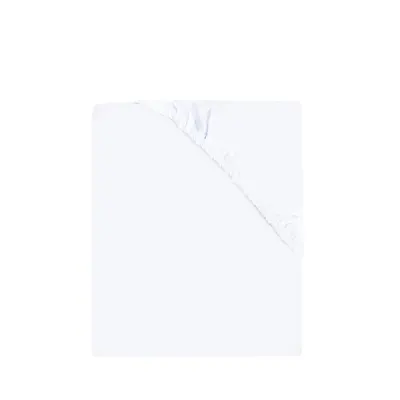 Cearceaf cu elastic, MimiNu, Jerse, Pentru pat 160x80 cm, Material certificat Oeko Tex Standard 100, White