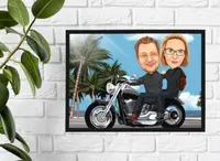 Caricatura motociclisti