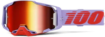 Ochelari atv cross 100% Armega Fausto, lentila oglinda rosie