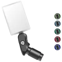 Oglindă ghidon bicicletă USB reîncărcabilă 360° cu LED