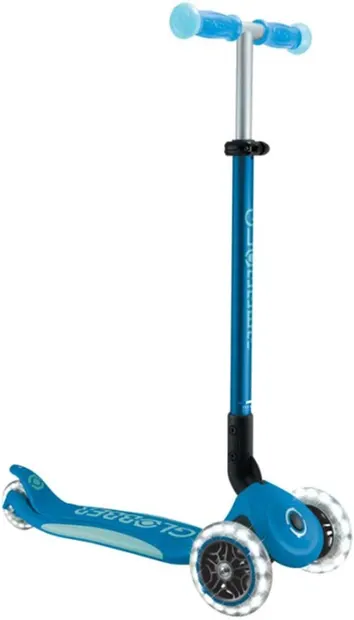 Trotinetă pliabilă Globber - Elite Glow Lights, albastru