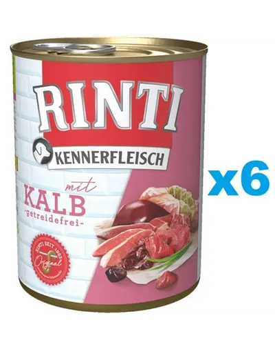 RINTI Kennerfleisch Veal vitel 6x400 g hrana umeda caini