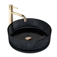 Lavoar cu montare pe blat 36 cm, negru, rotund, Rea Ingrid