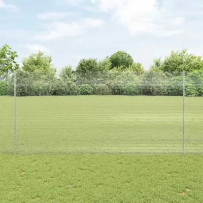 vidaXL Gard din plasă sudată cu stâlpi 50 x 1,6 m Oțel Galvanizat