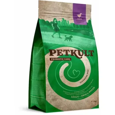 Hrana Uscata Caini, Petkult Probiotic Care Adult, Talie Mica, Rata, 2 kg