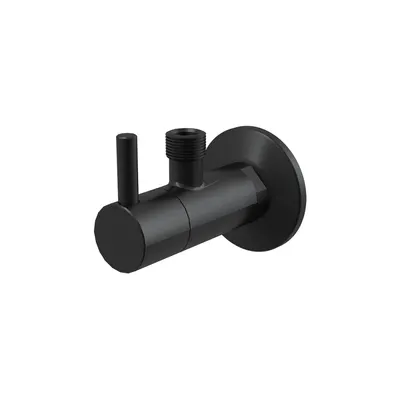 Robinet coltar rotund negru mat cu filtru 1 2 3 8 Alcadrain ARV001-BLACK