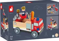 Jucarie pentru copii Janod - Asambleaza un camion de pompieri, DIY