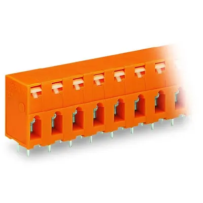 PCB terminal block; push-button; 2.5 mm²; Pin spacing 7.62 mm; 10-pole; CAGE CLAMP®; 2,50 mm²; orange