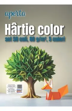 Hartie color A4 mix. Set 50 coli