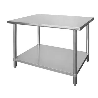 Masa de Lucru Profesionala, Din Inox AISI 430, Centrala cu Polita, 1600x600x(H)850mm