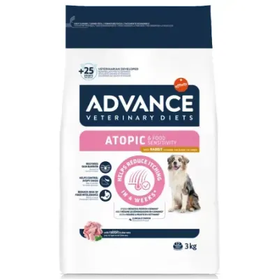 Hrana dietetica pentru caini Advance Veterinary Diets Atopic Derma Care cu iepure 3 kg