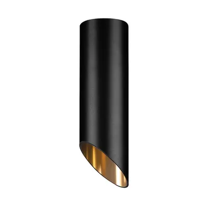Plafoniera OSLO Nisipiu Negru Aluminiu Outside Auriu Aluminiu Inside GU10 1x50 Wat 230 Volt IP20 Fara bec