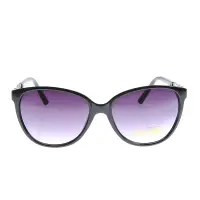 Ochelari de soare cu rama neagra lucioasa si lentile degrade mov