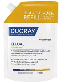 Ducray Kelual Squanorm Șampon anti-mătreață, rezervă, 400 ml
