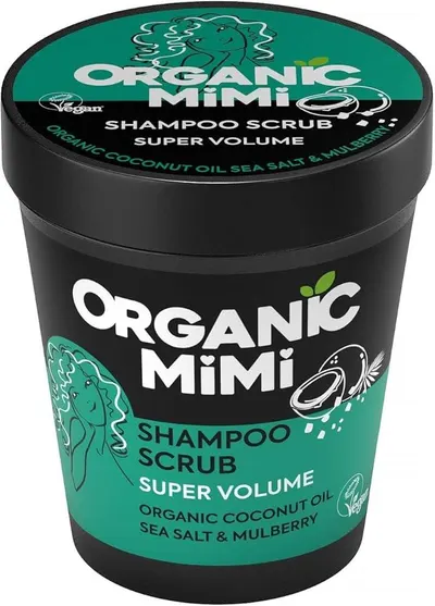 Organic Mimi Șampon-exfoliant pentru volumul părului Sea Salt & Mulberry, 280 g