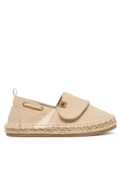 Espadrile copii - bej - textil - sistem inchidere Velcro