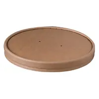 Capace Biodegradabile, Compostabile de Carton, PLA Kraft, 184 mm, 25 buc