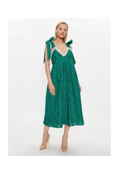 Rochie Dama - 302767120 - Poliester - Poliamida - Verde - Verde