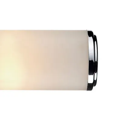 Aplica Century Bathroom 2 Light Wall Light Polished Chrome Opal Glass IP44