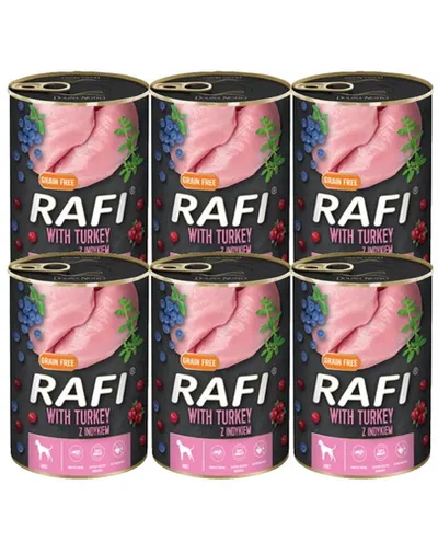 DOLINA NOTECI RAFI Turkey hrana umeda caini, din curcan 6x400 g
