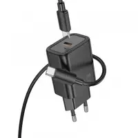 Incarcator Retea Cu Cablu USB-C HOCO N62, 30W, 3A, 1 x USB-C, Negru
