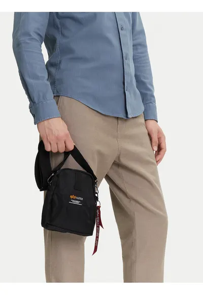 Saszetka barbati - tkanina - negru - One Size INTL