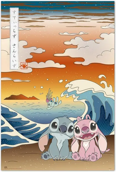 Poster Erik Disney: Lilo &amp; Stitch - Stitch &amp; Angel (Japan)