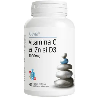 Vitamina C cu Zn si D3 1000mg 30cps vegetale