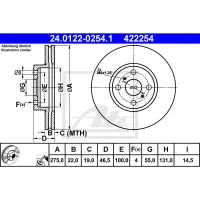 Disc frana ATE 24.0122-0254.1