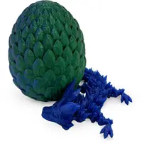 Print 3D de la 3D Morph Lab - Ou cu pui de dragon , scale, albastru-verde